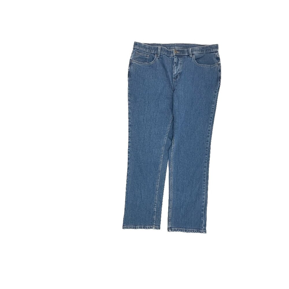 D&Co Straight‎ Leg Women's size 16 Dark Wash Blue Denim Jeans